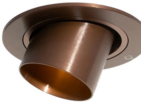 Комплект от 6 вградени спота тъмен бронз GU10 35mm кръгли с наклон - Installa