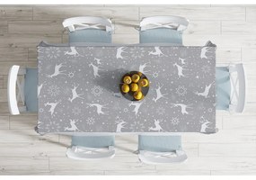 Коледна покривка за маса с памучна смес Winter Wonderland, 140 x 180 cm Snowflakes - Minimalist Cushion Covers