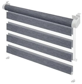 Антрацитна ролетна щора ден и нощ 42,5x150 cm Zebra Silvalin – Gardinia