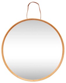 Стенно огледало с бамбукова рамка ø 60 cm Mood - Hübsch