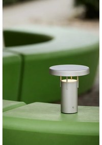 Светлосива LED затъмняваща се настолна лампа (височина 20 cm) BringMe – Hübsch