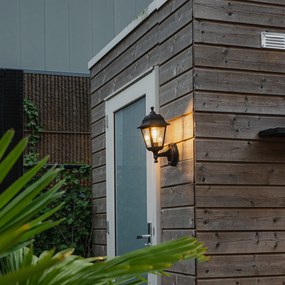 Класически външен стенен аплик черен с детектор за движение - Capital