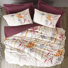 Комплект калъфи за завивка Flos 3 части Единичен 160x220 цвят кларет червен
