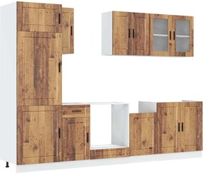 3314819 vidaXL Комплект кухненски шкафове от 8 части Kalmar, инженерно дърво