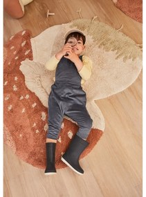 Памучен ръчно изработен детски килим подходящ за пране в тухлен и кремав цвят 120x120 cm Boletus – Lorena Canals