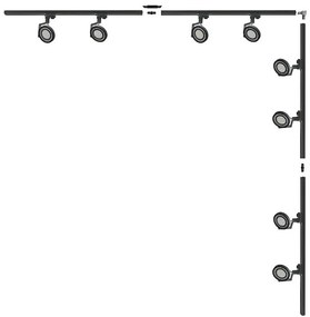 Zuma Line 3590 - Точково осветително тяло за шинна система MASTER 8xGU10/15W/230V черно