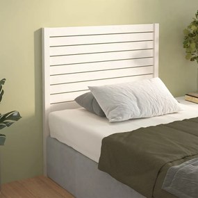 819001 vidaXL Горна табла за легло, бяла, 96x4x100 см, бор масив