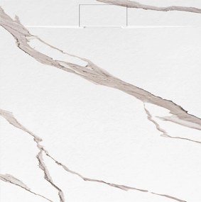 Корито за душ кабина Bazalt CARRARA WHITE 90x90