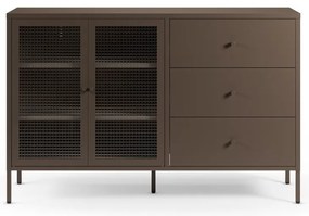 Сива метална витрина 140x90x40 cm Layna – Marckeric