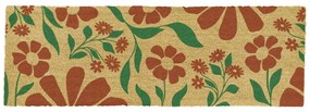 Изтривалка от кокосови влакна 40x120 cm Red &amp; Green Floral – Artsy Doormats