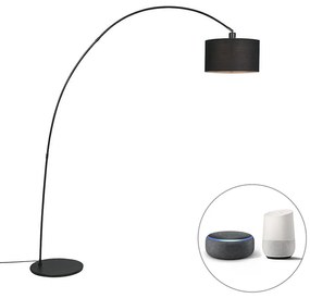Смарт модерна дъгова лампа черна с WiFi G95 - Vinossa