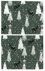 Подложки от плат с коледен мотив в комплект от 2 подложки 35x45 cm - Butter Kings