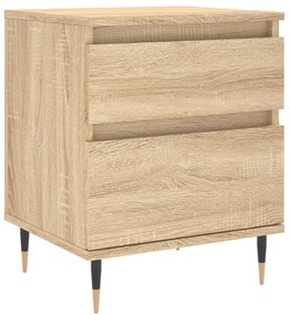 830658 vidaXL Нощно шкафче, сонома дъб, 40x35x50 см, инженерно дърво