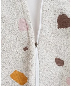 Бял детски пуф от букле и шенил Terrazzo Square – Wigiwama