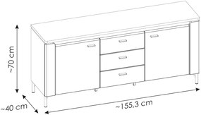 TV шкаф Eclat I-Leuko