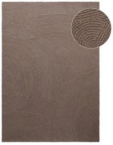 Ръчно изработен вълнен килим в кафяво-сив цвят 160x230 cm Eleni Taupe – Hanse Home
