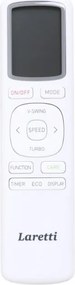 Инверторен климатик Laretti LR-09WF Gold Line, 9000 BTU, 25 м2, Обезвлажняване, Wi-Fi, R-32, Бял