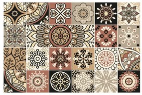 Комплект от 24 стикера за стена Плочки за стена , 15 x 15 cm Piura - Ambiance