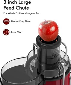 Разопакован: Сокоизстисквачка Royalty Line PJ-19001, 700W, 2 скорости+Pulse, 0.450 ml, Система против капене, Червен