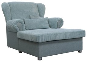 Сиво-син шезлонг от рипсено кадифе Lord – Ropez