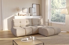 Ъглов Диван Лимо - Бежов - Десен