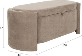 Светлокафява пейка Miro – White Label