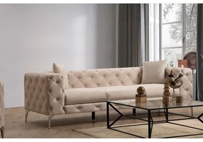 Бежов кадифен диван 237 см Como – Artie