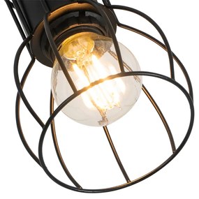 Модерен прожектор черен стоманен регулируем - Botu