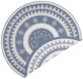 Синьо-кремав килим на открито , ⌀ 200 cm Jamaica - NORTHRUGS