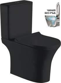 Моноблок ICC 7937S MATT BLACK, Inter Ceramic, седалка и капак, порцелан, черен мат, 83x65x37.5см