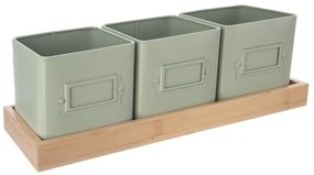 Метални саксии за билки в комплект от 3 бр. Greenish – Orion