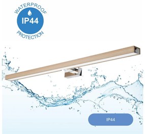 Brilagi-LED Лампа за огледало в баня WOODY MIRROR LED/15W/230V IP44 дъб/хром