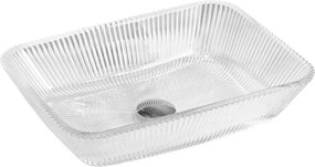 Mexen Tiva стъклена умивалник за монтаж върху плот 46 x 33 cm, прозрачна - 24184600