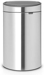 Кош за боклук Brabantia Touch Bin New Recycle 650527, 23+10 л, Безшумно и плавно затваряне, Плосък гръб, Устойчив на пръстови отпечатъци, Инокс/Мат