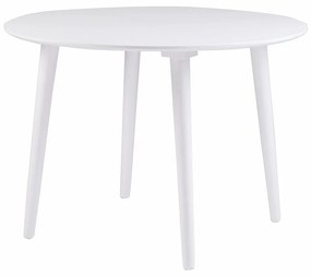 Бяла маса за хранене от каучуково дърво Lotte, ⌀ 106 cm Lotta - Rowico