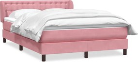 3317870 vidaXL Боксспринг легло с матрак, розово, 160x210 см, кадифе