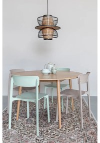 Кръгла маса за хранене с дъбов плот ø 100 cm Fabio - White Label