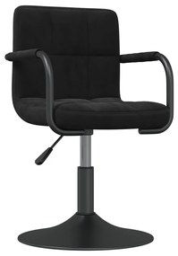 334603 vidaXL Бар табуретка, черна, кадифе