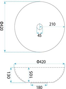 Умивалник за плот Rea Babilon Gold