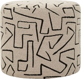 Бежова табуретка от букле Nairobi – Mauro Ferretti