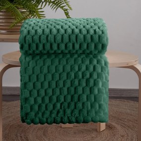 Дебело одеяло в зелено с модерен модел Ширина: 200 см | Дължина: 220 см