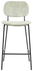 Бар стол от кремаво кадифе 92 cm Emma - Light &amp; Living