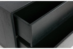 Черна маса за телевизор от масивен ясен 180x61x44 cm Silas – WOOOD