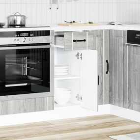 853703 vidaXL Кухненски шкаф Lucca, сив сонома, инженерна дървесина