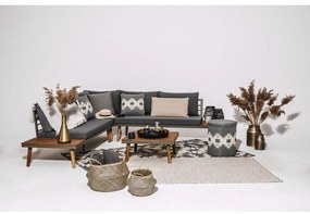 Сив градински диван със структура от акациева дървесина Lustio - Bonami Selection