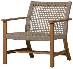 Бежово-естествено градинско кресло от масивно дърво Copper – Exotan