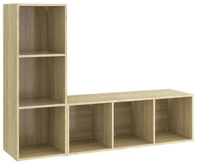 3079937 vidaXL ТВ шкафове, 2 бр, дъб сонома, 107x35x37 см, инженерно дърво