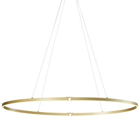 Дизайнерска висяща лампа месинг 120 см с LED 3-степенно димиране - Ovallo