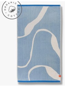 Бело-сини кърпи в комплект от 2 бр. от органичен памук 50x90 cm Nova Arte - Mette Ditmer Denmark