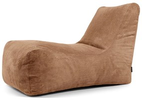 Кафяв пуф от рипсено кадифе Lounge – SLOWDOWN